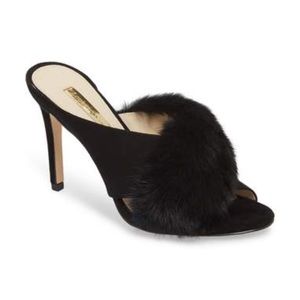Louise Et Cie Black Fur Heels